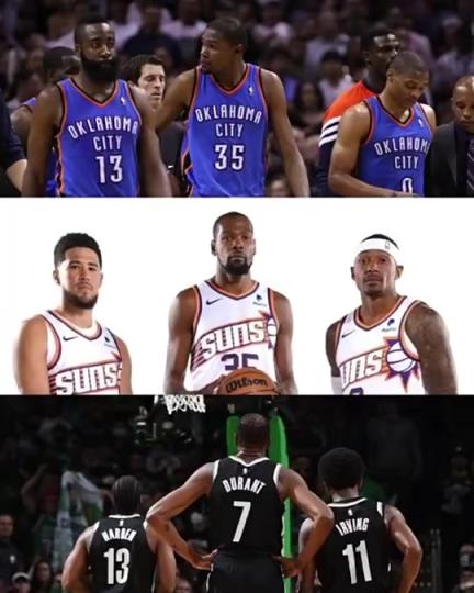 太陽三巨頭徹底失敗？美媒：杜蘭特的三巨頭球隊(duì)總是一樣的結(jié)局？